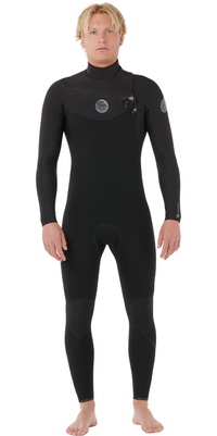 2026 Rip Curl Flashbomb 4/3mm Chest Zip Våddragt 17CMFS - Til Mænd Black