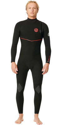2025 Rip Curl Herre Flashbomb Fusion 4/3mm Zip Free Våddragt 15PMFS - Black