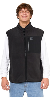 2025 Rip Curl Herre Search Polar Fleece Vest 09YMFL - Black