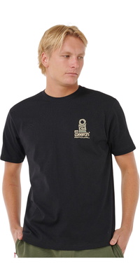 2025 Rip Curl Herre Vaporcool Search Stack T-shirt 0K5MTE - Black / Oliven