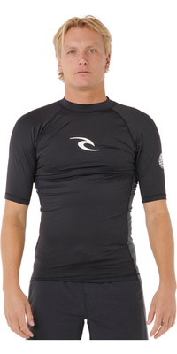 2026 Rip Curl Mens Waves Perf Kortærmet Lycravest 16MMRV - Black