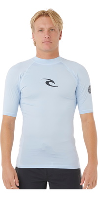 2025 Rip Curl Mens Waves Perf Kortærmet Lycravest 16MMRV - Blue Wind