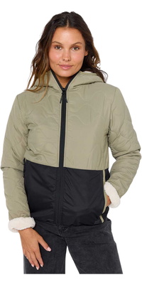 2025 Rip Curl Dame Anti-Series Anoeta Quiltet Dynejakke 03DWJA - Olive