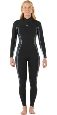 2025 Rip Curl Dame Dawn Patrol 4/3mm Back Zip Våddragt Med Lynlås 163WFS - Mint
