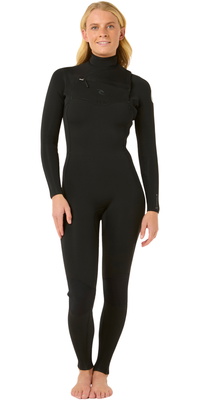 2026 Rip Curl Womens Dawn Patrol 4/3mm Chest Zip Wetsuit 160WFS -.. Black