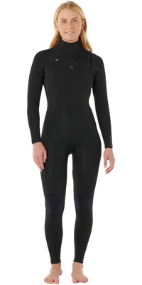 2026 Rip Curl Womens Dawn Patrol Pro 4/3mm Chest Zip Wetsuit 16VWFS -.. Black
