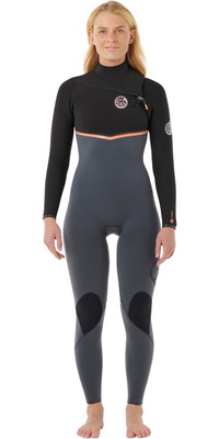 2026 Rip Curl Dame E-Bomb 3/2mm Chest Zip Våddragt 16RWFS -.. Charcoal