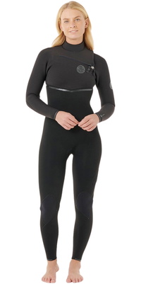 2026 Rip Curl Kvinder E-Bomb 4/3mm Chest Zip Våddragt 16NWFS - Black