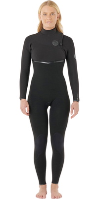 2026 Rip Curl Dame E-Bomb 4/3mm Zip Free Våddragt 16LWFS -.. Black