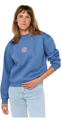 2025 Rip Curl Dame Icons Of Surf Relaxed Crew Fleece 09SWFL - Moonlight Blue
