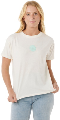 2025 Rip Curl Dame Icons Of Surf Afslappet T-shirt 0EGWTE - Shell
