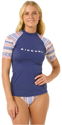 Rip Curl 2025 Womens San Carlos Kortærmet Lycravest 17UWRV - Dark Blue
