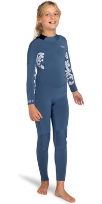 2026 Roxy Junior Swell Series 3/2mm Back Zip Våddragt ERGW103055 - Wild Wind Drifter Floral