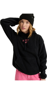 2025 Roxy Womens Cool Calling Polar Fleece Hættetrøje ERJPF03221 - Anthracite
