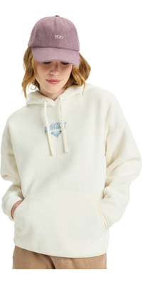 2025 Roxy Womens Cool Calling Polar Fleece Hættetrøje ERJPF03221 - Egret