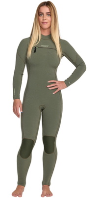 2025 Roxy Womens Elite Xtra Stretch 4/3mm Chest Zip Wetsuit 26BW213504 -.. Sage