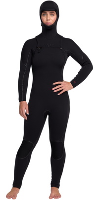 2025 Roxy Womens Elite Xtra Warm 5/4mm Chest Zip Hooded Wetsuit 26BW203501 -.. Black