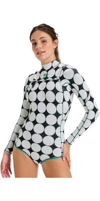 2026 Roxy Dame Rise Natural 1.5mm Langærmet Chest Zip Springsuit Våddragt 26BW243502 - Salt