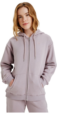 2026 Roxy Dame-surf-hoodie Med Lynlås Og Børstet Stof, Model Stoked, ERJFT05022 - Nirvana