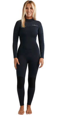 2026 Roxy Dame Swell Natural 4/3mm Back Zip Våddragt Med Lynlås 26BW213512 - Animal