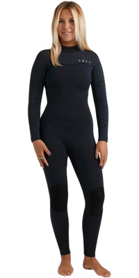 2025 Roxy Dame Swell Natural 5/4mm Back Zip Våddragt Med Lynlås 26BW213513 - Animal