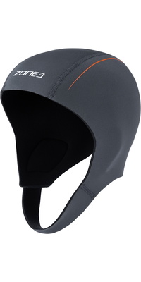 2026 ZONE3 Active -Flex Swim Cap NA25UAFSC104 - Grey / Orange