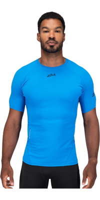 2026 Zhik Eco Spandex LT Kortærmet Baselayer-top Til Mænd DTP-0167-M-CYA - Cyan