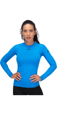 2026 Zhik Dame Eco Spandex LT Langærmet Baselayer Top DTP-0163-W-CYA - Cyan