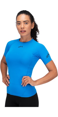 2026 Zhik Dame Eco Spandex LT Kortærmet Baselayer Top DTP-0167-W-CYA - Cyan