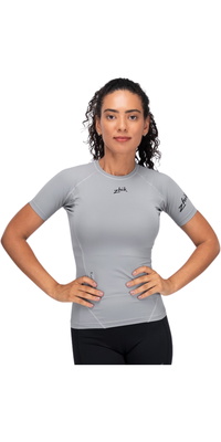 2026 Zhik Dame Eco Spandex LT Kortærmet Baselayer Top DTP-0167-W-PLT - Platinum