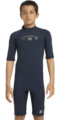 2026 Billabong Junior Absolute 2/ 2mm Back Zip Shorty Våddragt 24CW251601 - Navy