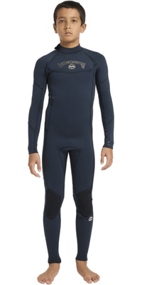 2026 Billabong Junior Absolute 3/2mm Back Zip Våddragt 24CW211601 - Navy