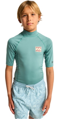 2026 Billabong Junior Genudgivelse Af Kortærmet Lycra-vest EBBWR03009 - Sea Green
