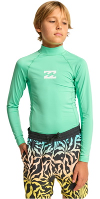 2026 Billabong Junior Waves Langærmet Lycra-vest Til Hele Dagen EBBWR00100 - Acid Green