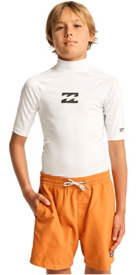2026 Billabong Junior Waves Kortærmet Lycra-trøje Til Hele Dagen EBBWR00101 - White