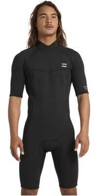 2026 Billabong Herre Absolute 2mm Back Zip Shorty Våddragt 24AW251601 - Black