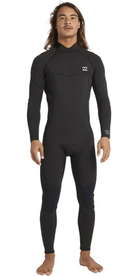 2026 Billabong Herre Absolute 3/2mm Flatlock Back Zip Våddragt 24AW211601 - Black