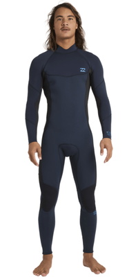 2026 Billabong Herre Absolute 3/2mm Flatlock Back Zip Våddragt 24AW211601 - Ocean
