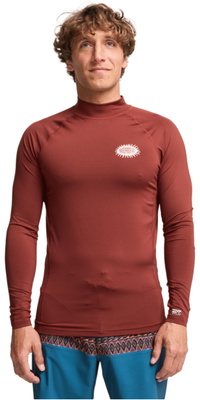 2026 Billabong Genudgivet Langærmet Lycra-vest Til Mænd EBYWR03026 - Burnt Red