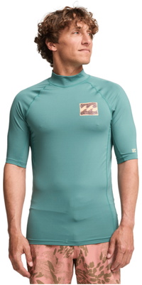 2026 Billabong Genudgivet Kortærmet Lycra-vest Til Mænd EBYWR03027 - Sea Green
