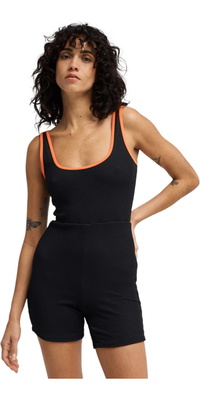 2026 Billabong Sommer-surfdragt Til Kvinder I Høj Model I Retrostil EBJX100122 - Black Pebble