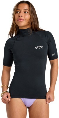2026 Billabong Tropisk Surf-lycra-vest Med Korte ærmer Til Kvinder EBJWR03041 - Black