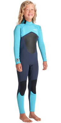 2026 C-Skins Junior Nuwave Legend 3/2mm Back Zip Våddragt C-NLE32JBZ  Bluestone / Blue / Rød