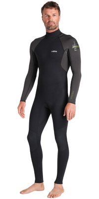 2026 C-Skins Herre Nuwave Element 3/2mm Back Zip Våddragt C-NEL32STM - Black / Meteor / Olive