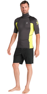 2026 C-Skins Herre- Nuwave -Rash X Kortærmet Vest C-NLYSSMT  Antracit / Lime