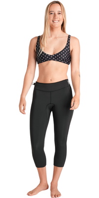 2026 C-Skins Dame Nuwave Solace Lite 1.5mm 3/4-leggings C-NSOL15LE34 - Black / Black / Hvid