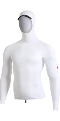 2026 Florence Marine X Herre Langærmet Lycra-vest Med Hætte FMSS00030 - White