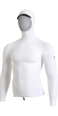 2026 Florence Marine X Herre Langærmet Utility-vest Med Lomme Og Hætte I Lycra FMSS00011 - White