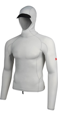 2026 Florence Marine X Langærmet Lycra-vest Med Hætte Til Mænd FMSS00030 - Silver
