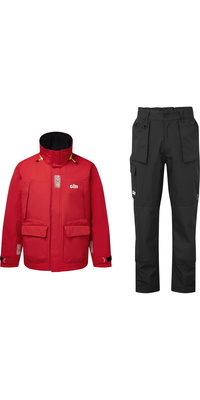 2026 Gill Herre OS3 Coastal Cruising Sailing Suit OS34JOS33P - Rød / Black